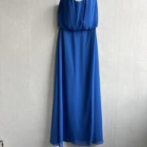 After Six Women’s Strapless Royal Blue Maxi Dress Size 6 Formal Prom Wedding